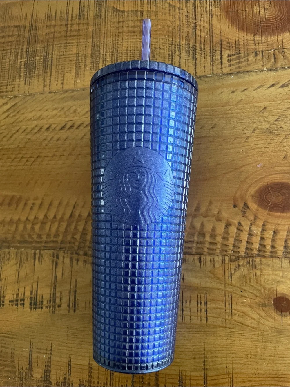 Blue Starbucks Venti Cup with Lid and Straw